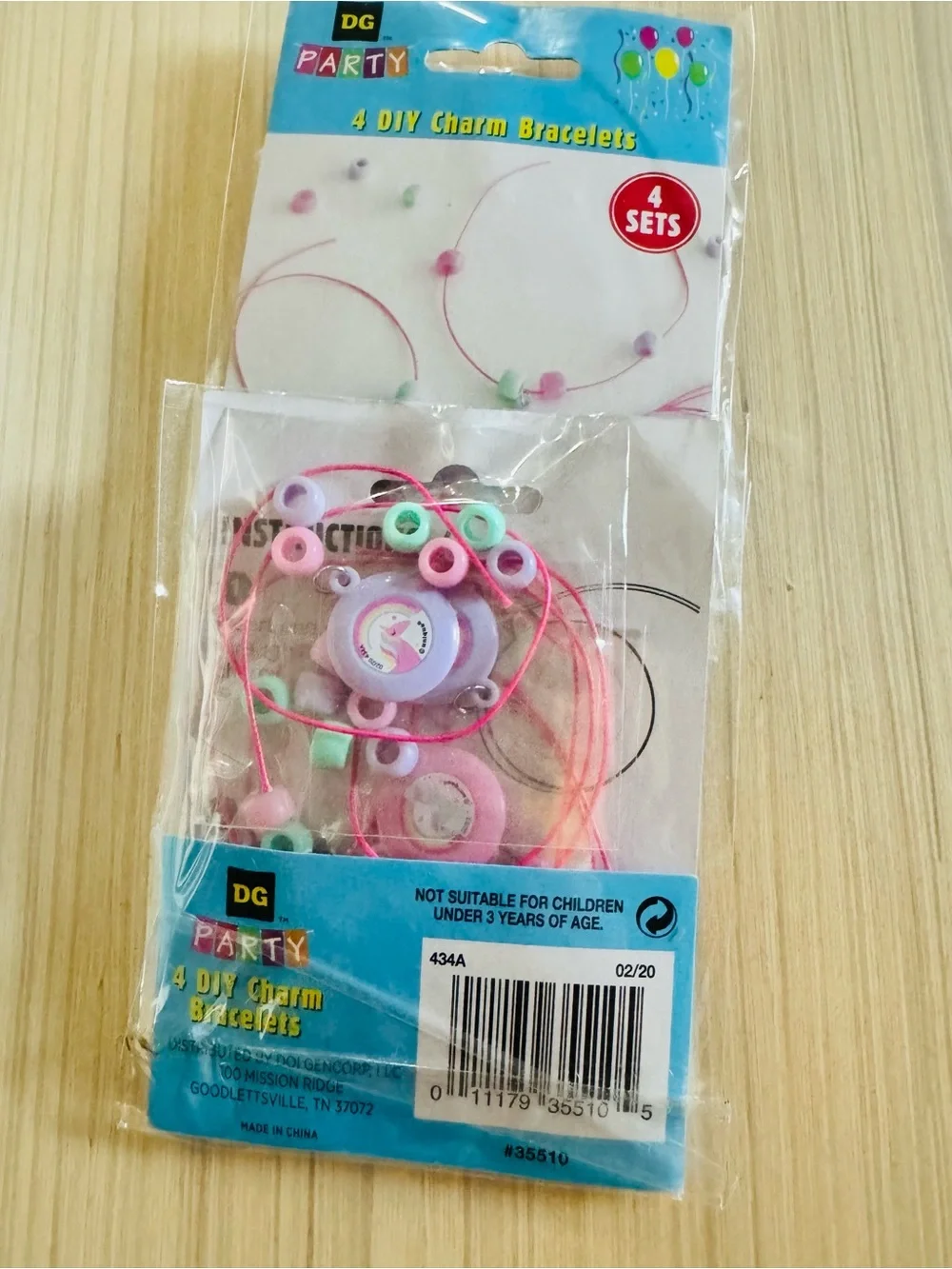 Friendship Bracelet DIY Kit with Pink Charm Bracelets